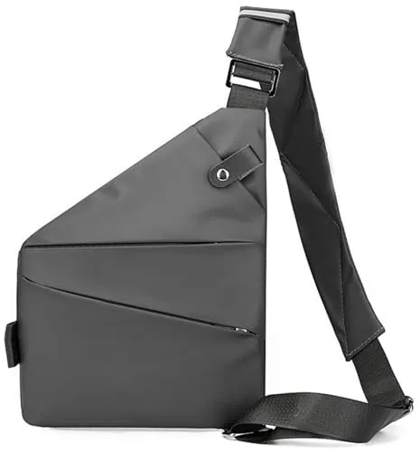 Anti Theft Crossbody Bags for Women Fanny Packs Purses Sling Bag with Adjustable Strap for Women Travel Essentials (Right, Gray)
