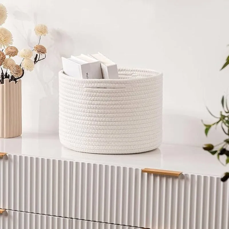 Arlet Natural Fiber Storage Basket - White