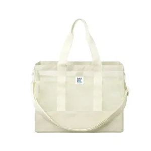 Barrel Square Totebag-BEIGE