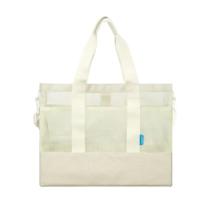Barrel Square Totebag-BEIGE