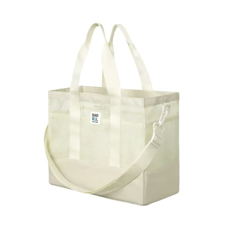 Barrel Square Totebag-BEIGE