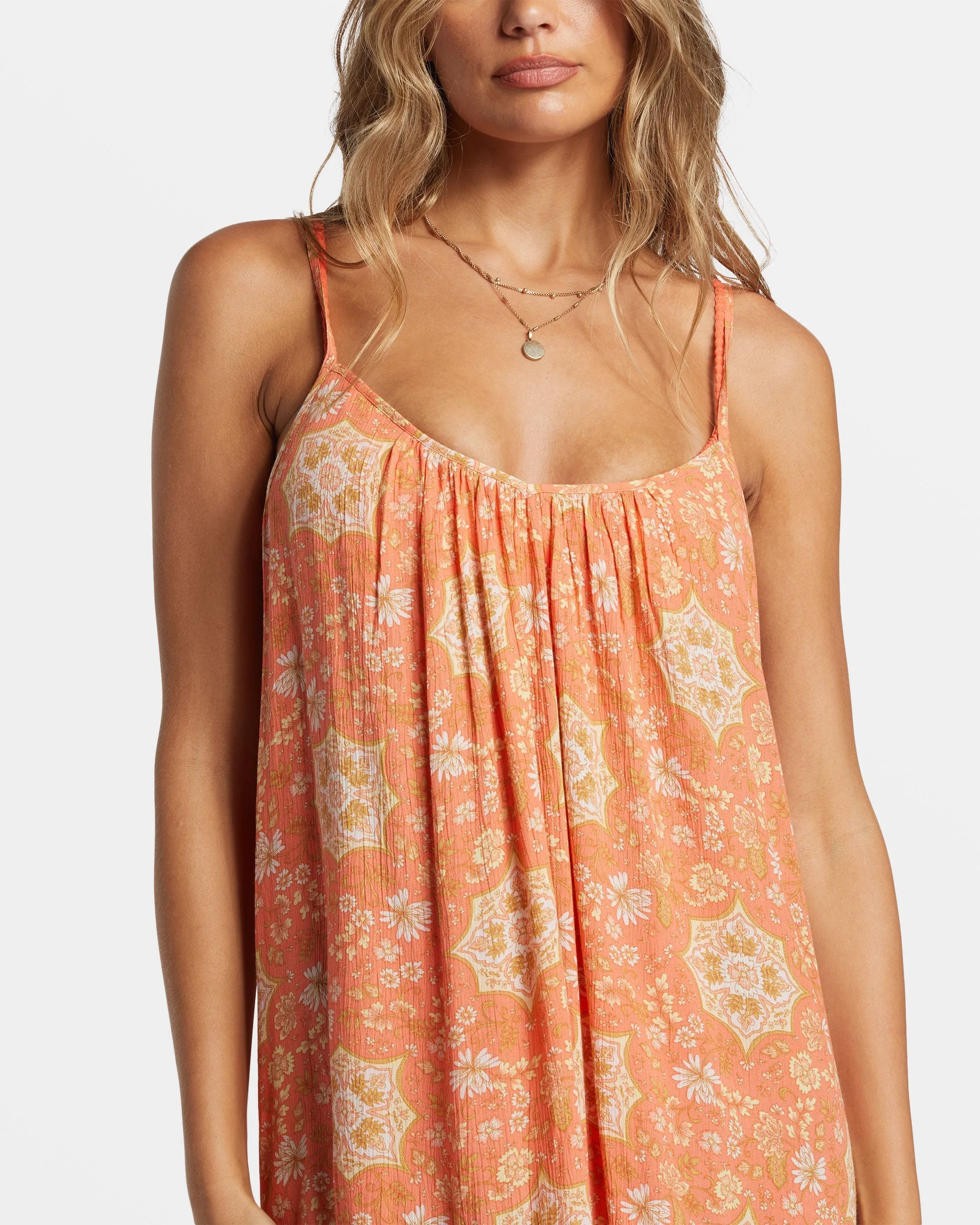 Beach Vibes Swim Cover Up - Sweet Papaya