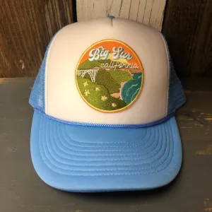 BIG SUR, CALIFORNIA High Crown Summer Foam Front/Mesh Back - Columbia Blue