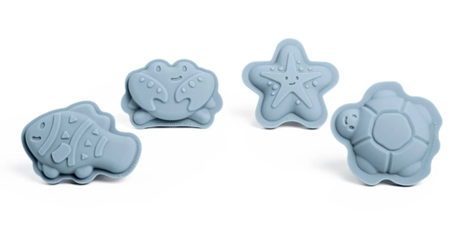 Bigjigs Silicone Sand Moulds Dove Grey