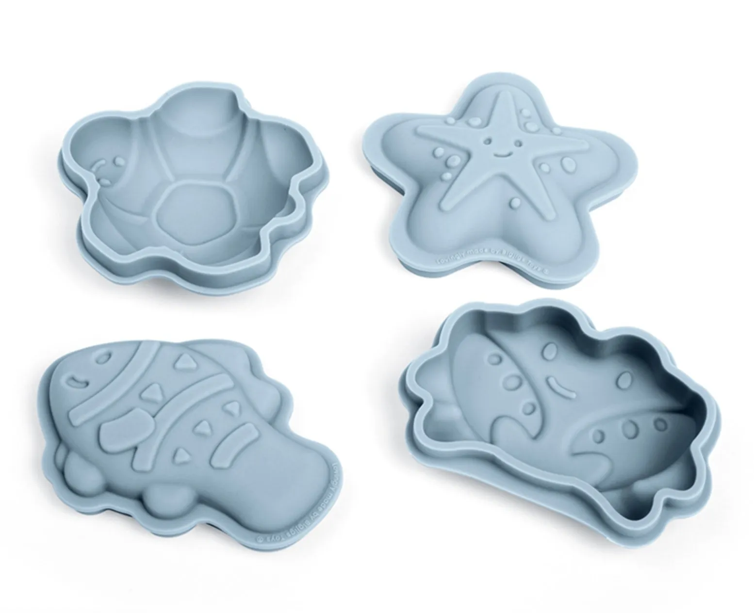 Bigjigs Silicone Sand Moulds Dove Grey