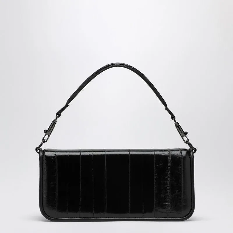 BLACK PATENT LEATHER LOCò SHOULDER BAG