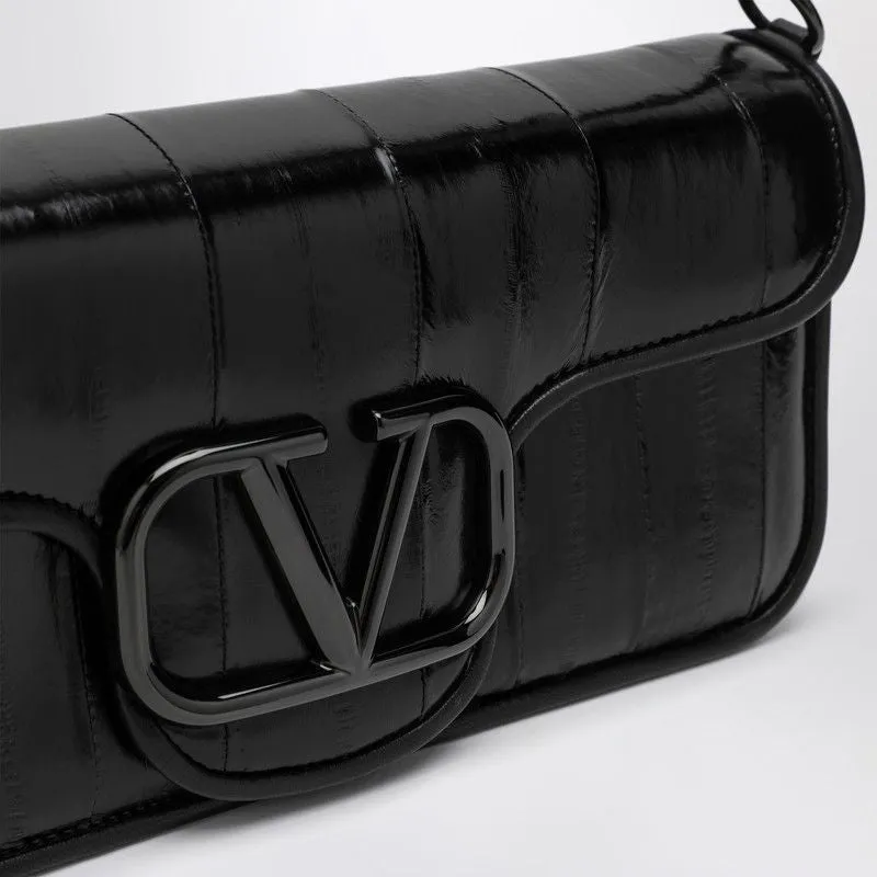 BLACK PATENT LEATHER LOCò SHOULDER BAG