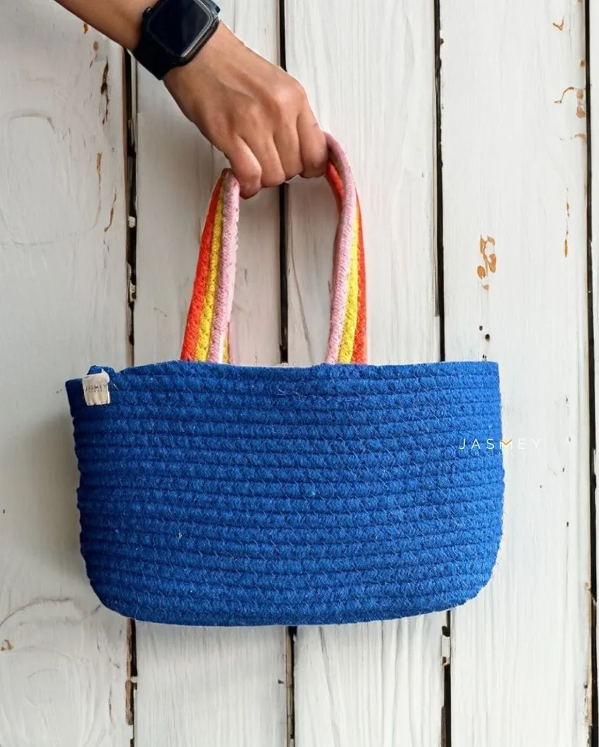 Blue & Pink Boho Cotton Basket | Pack of 2
