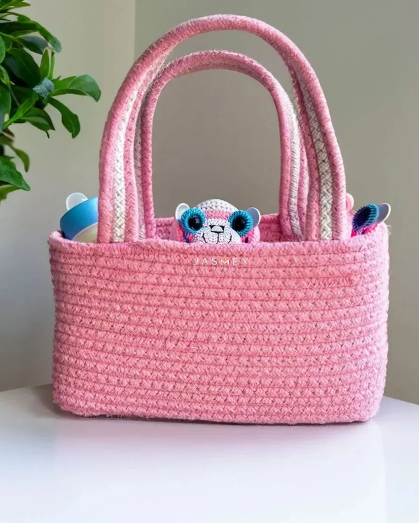 Blue & Pink Boho Cotton Basket | Pack of 2
