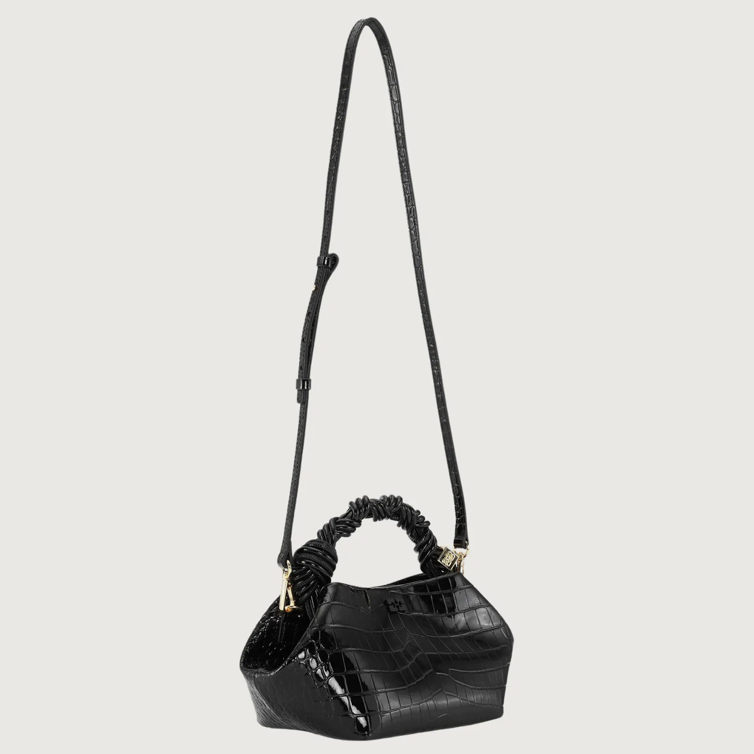 Bou Bag Small Patent Croco (Black)
