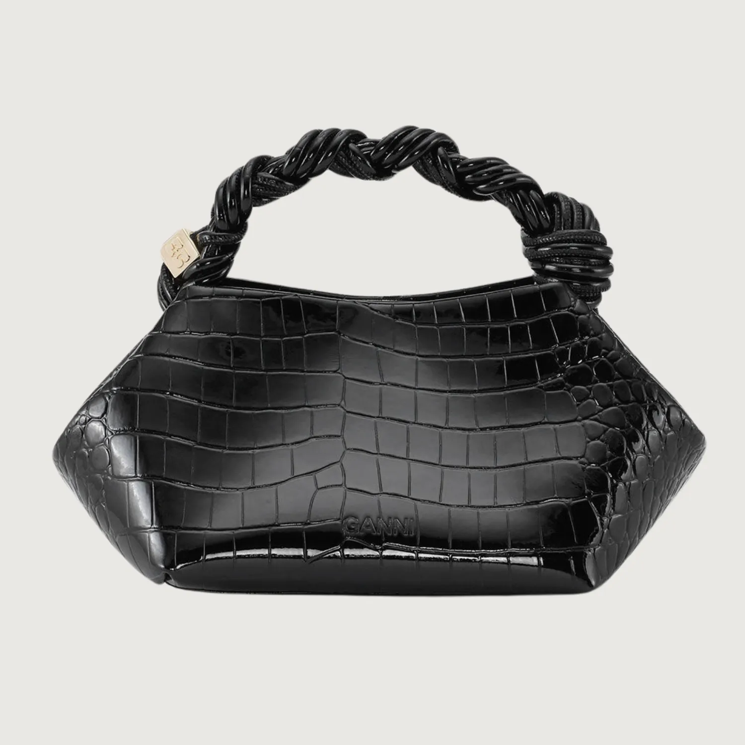 Bou Bag Small Patent Croco (Black)