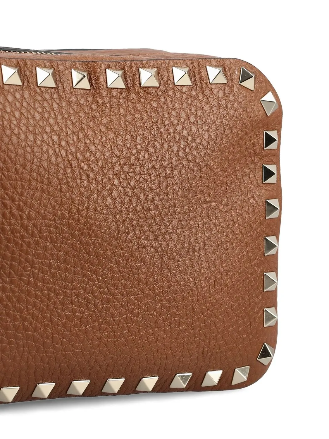 CAMEL CROSSBODY GOLDEN LOGO ZIP STUDS