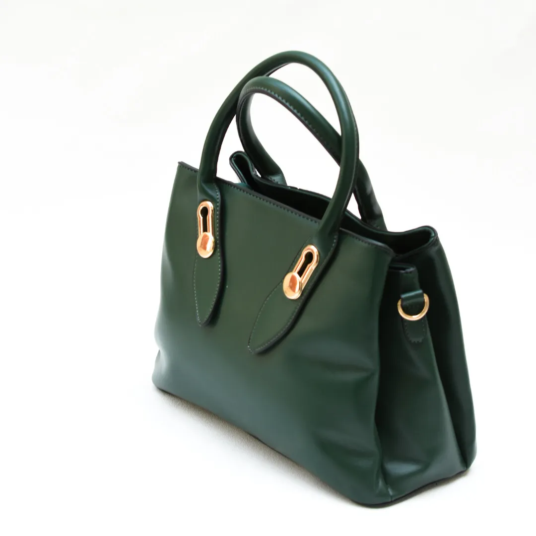 Chic Tricolor Tote Green