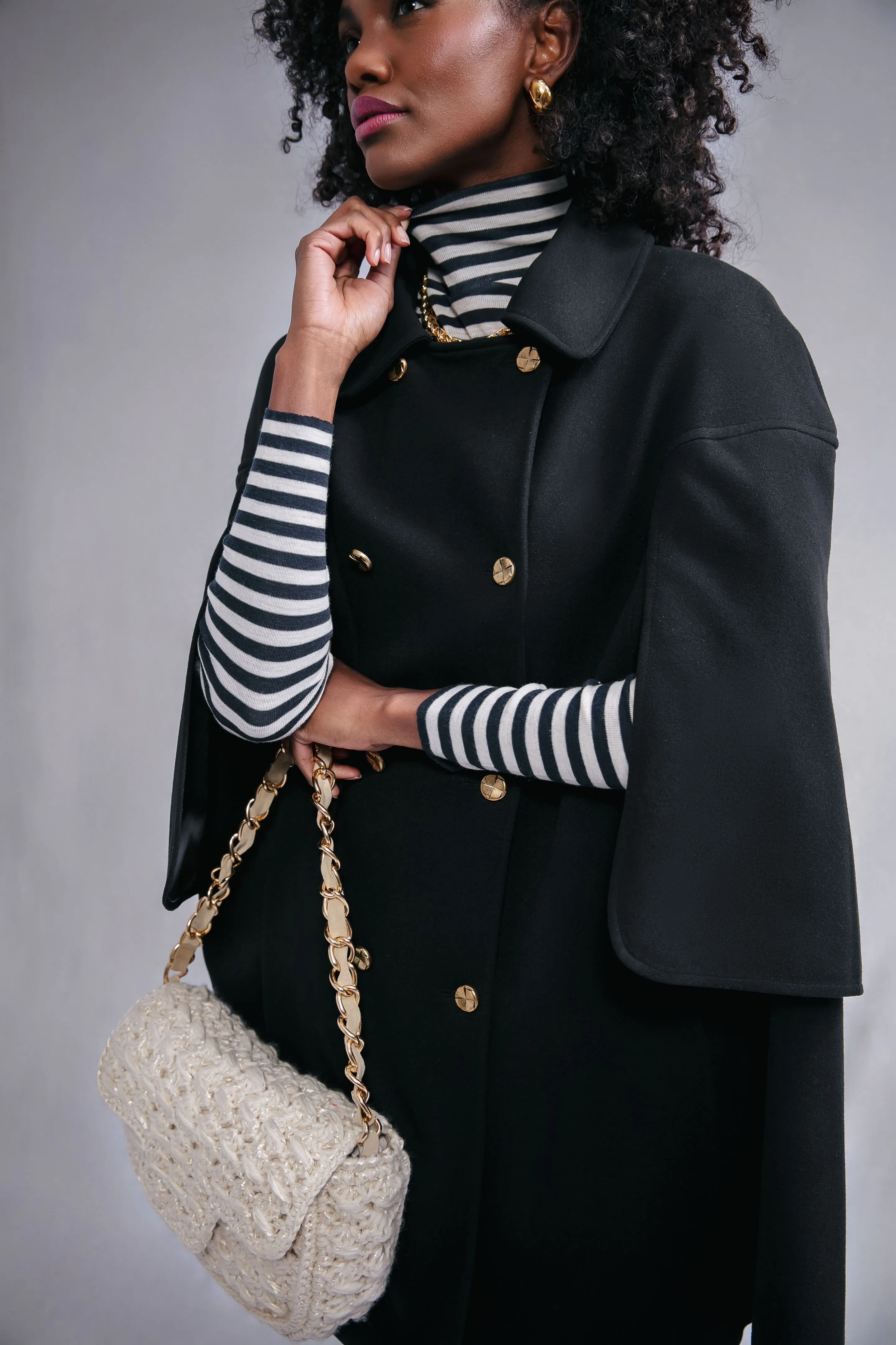 Cream Woven Shoulder Bag
