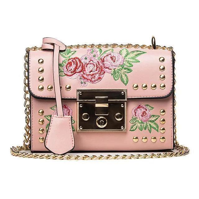Embroidery Floral Women Bags Luxury Designer Handbags