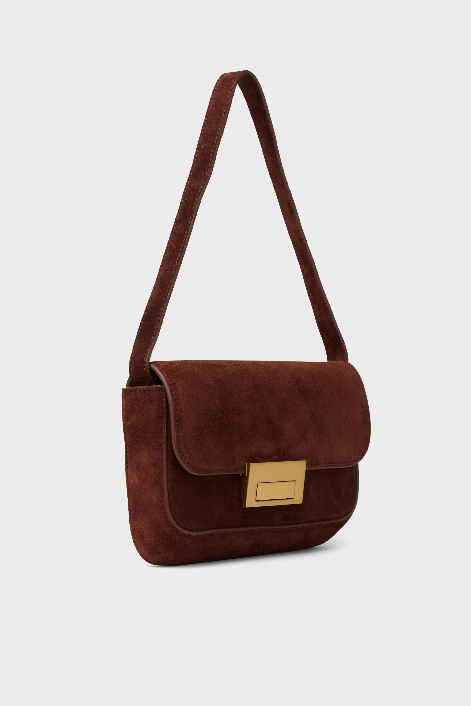 Espresso Suede Stefania Bag