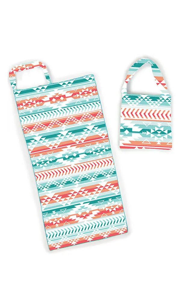 ETW9982 2 in 1 Aztec Pattern Beach Towel & Beach Bag