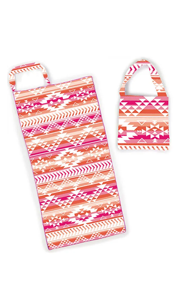 ETW9982 2 in 1 Aztec Pattern Beach Towel & Beach Bag