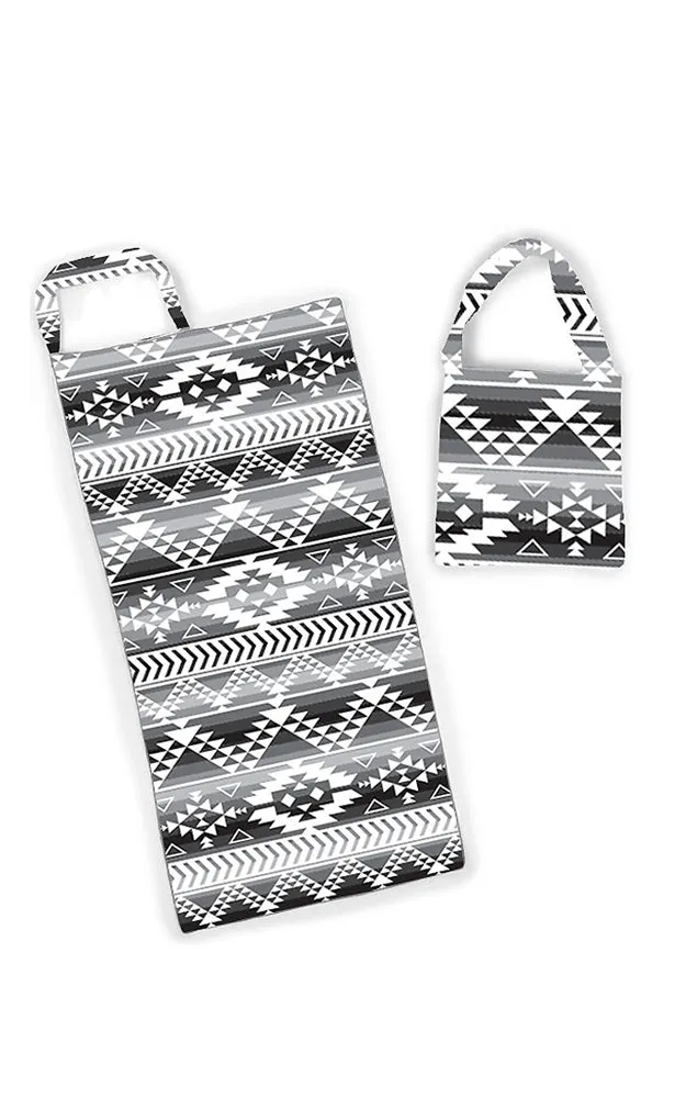 ETW9982 2 in 1 Aztec Pattern Beach Towel & Beach Bag