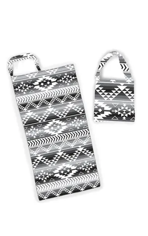 ETW9982 2 in 1 Aztec Pattern Beach Towel & Beach Bag