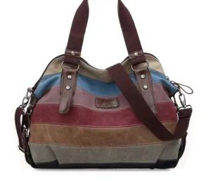 Fashion Vintage Shoulder Color Block Bag