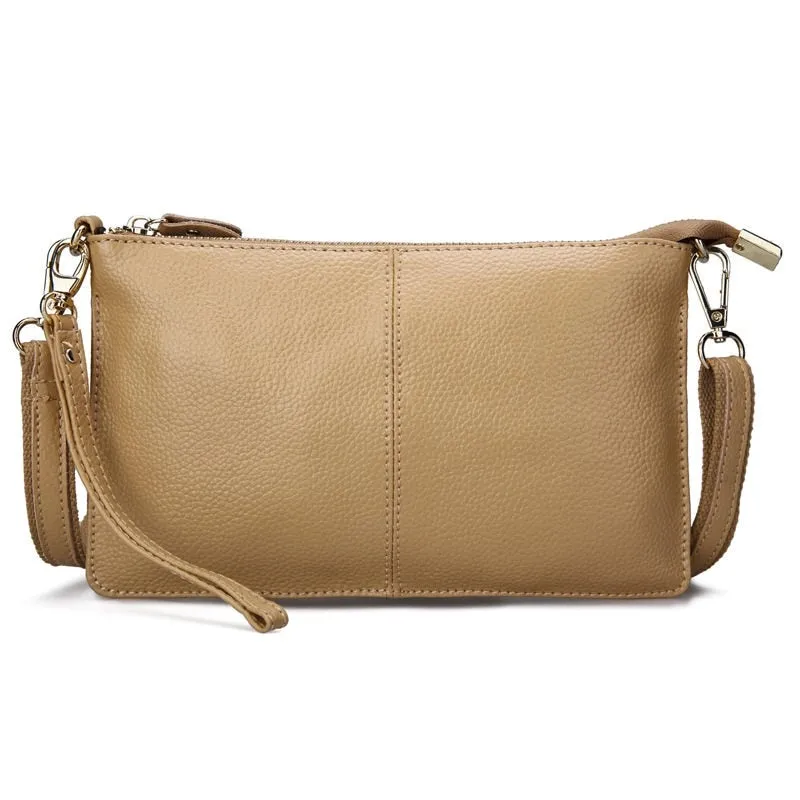 Fashion Women's Genuine Leather Crossbody Bags Candy Color