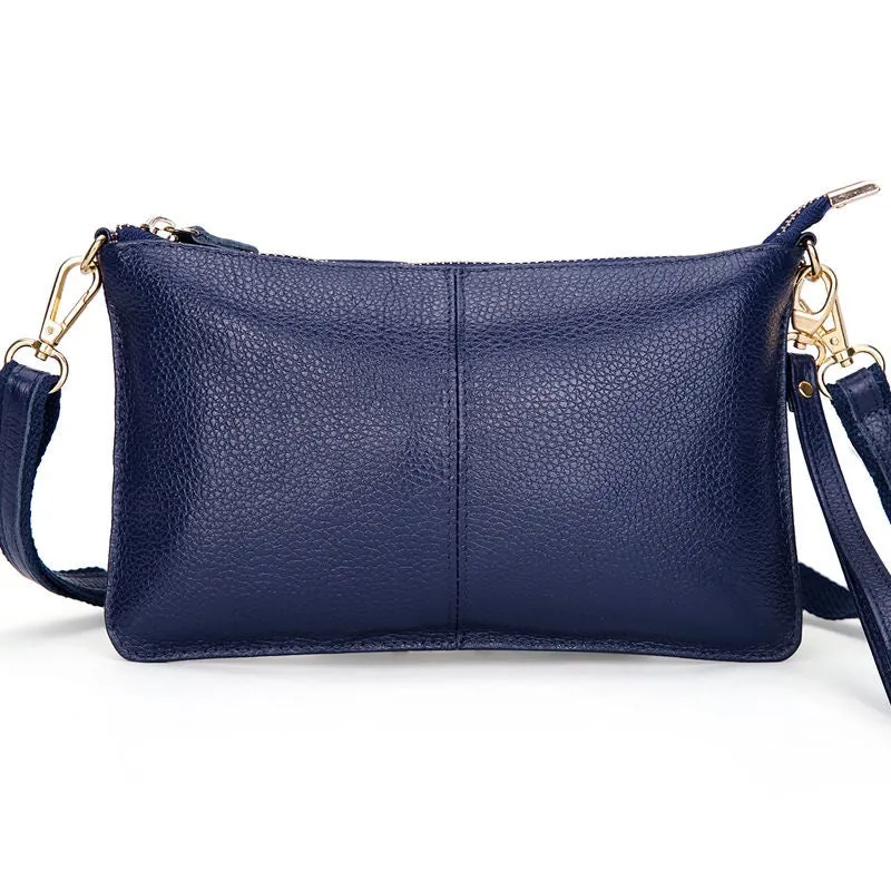 Fashion Women's Genuine Leather Crossbody Bags Candy Color