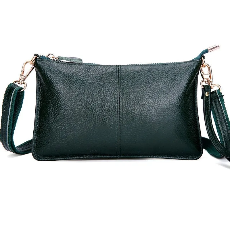 Fashion Women's Genuine Leather Crossbody Bags Candy Color
