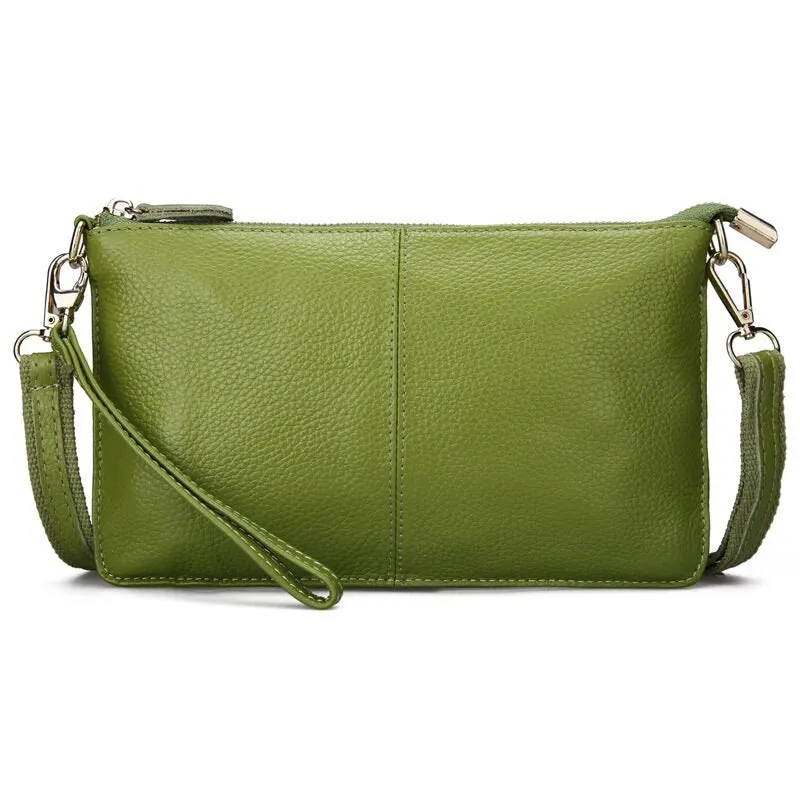 Fashion Women's Genuine Leather Crossbody Bags Candy Color