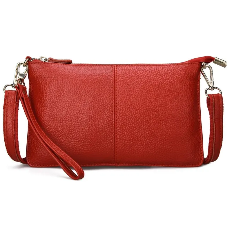Fashion Women's Genuine Leather Crossbody Bags Candy Color
