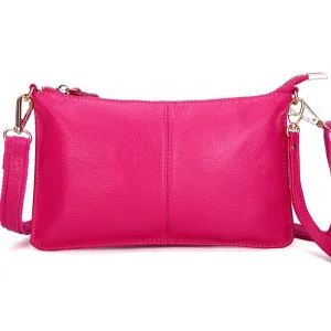 Fashion Women's Genuine Leather Crossbody Bags Candy Color