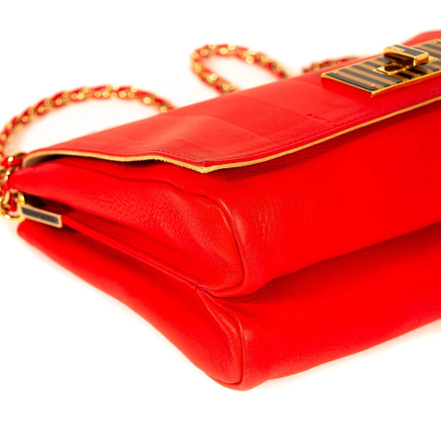 Fendi Claudia Leather Large Flap