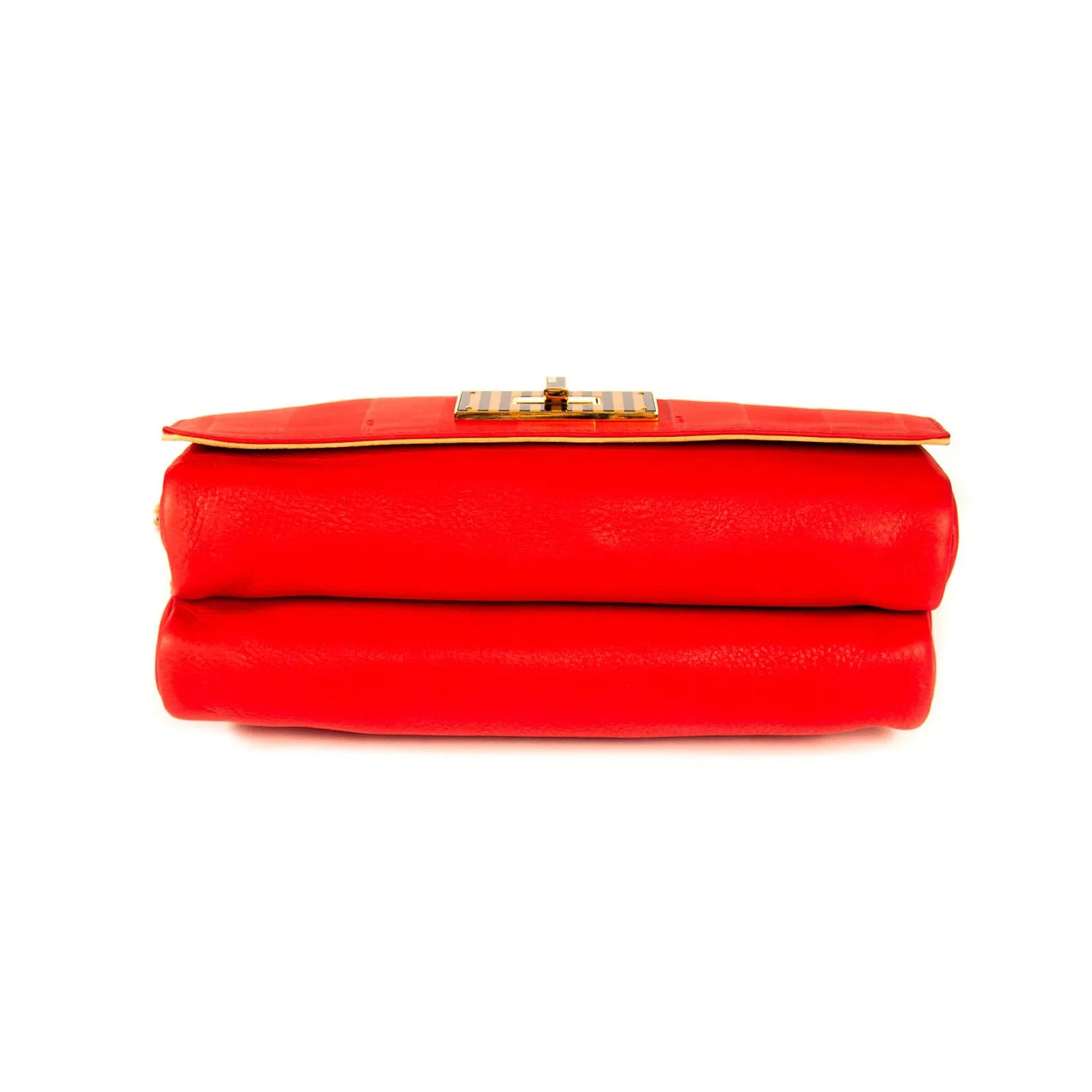 Fendi Claudia Leather Large Flap