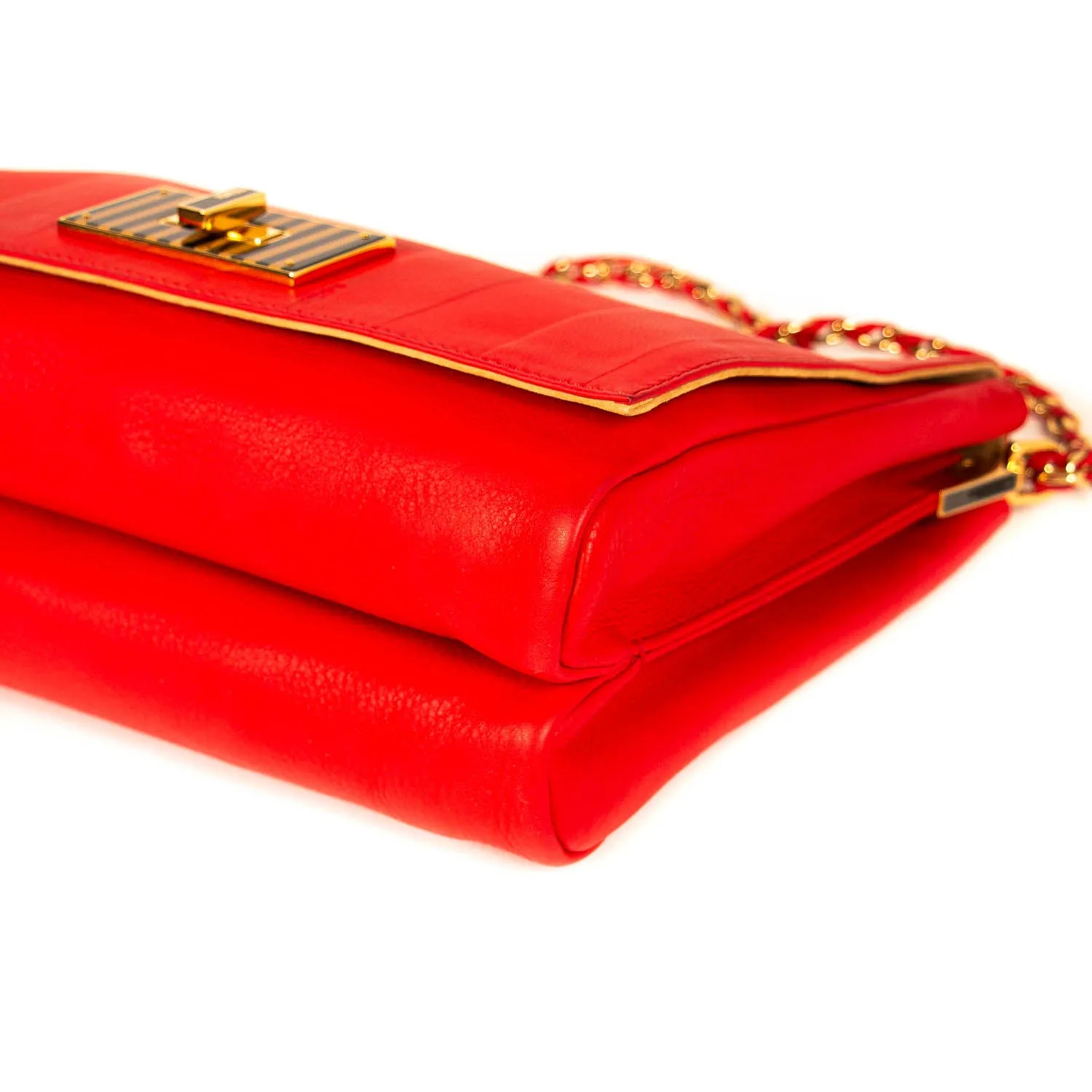 Fendi Claudia Leather Large Flap