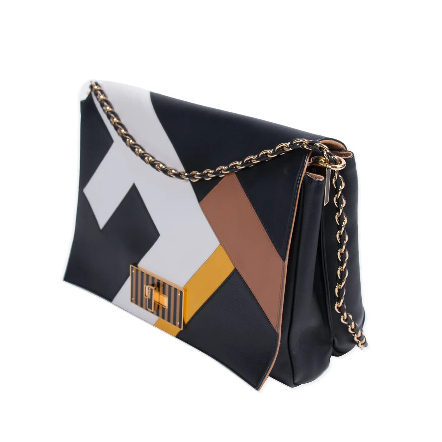 Fendi Pequin Claudia Large Flap