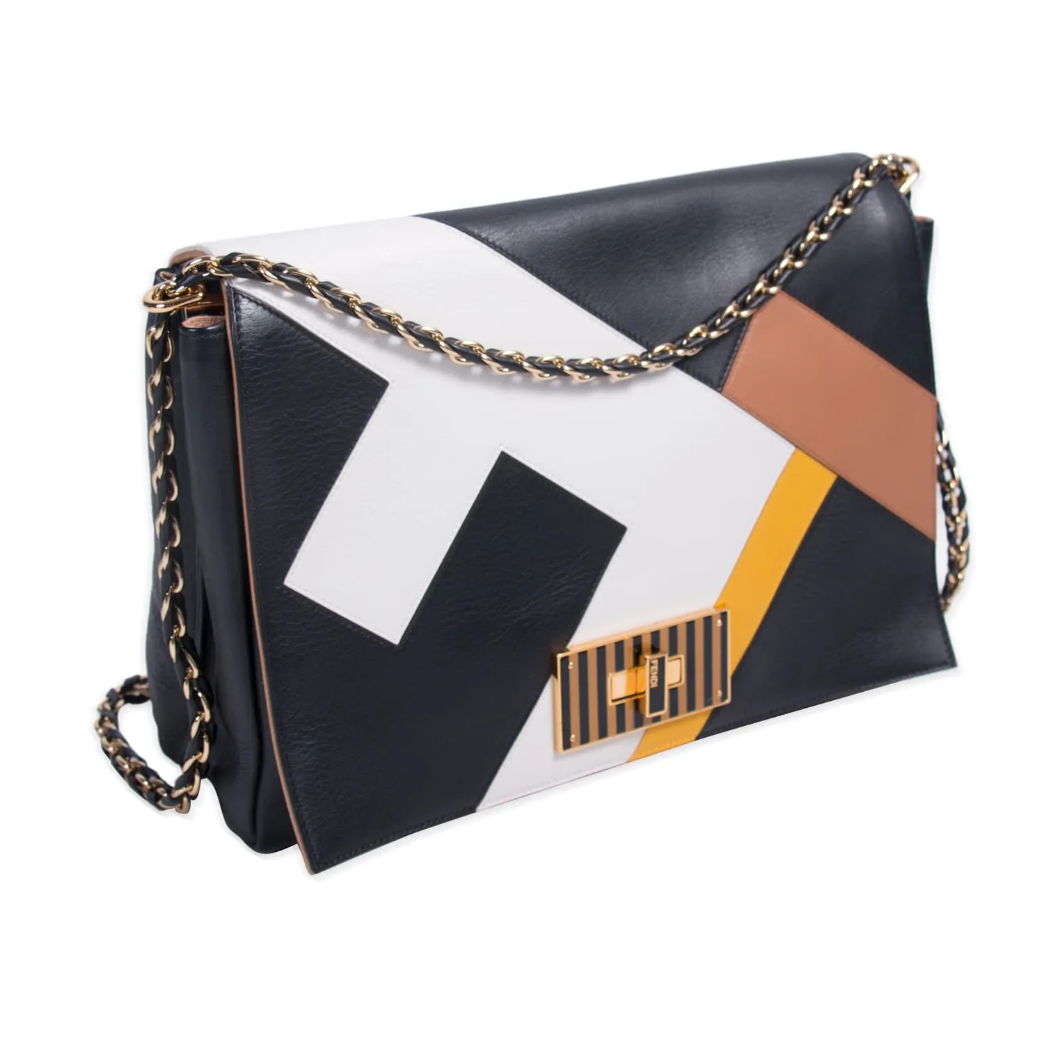 Fendi Pequin Claudia Large Flap