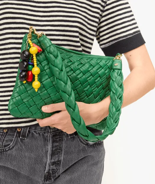 Flat Clutch - Woven Puffy in Fern