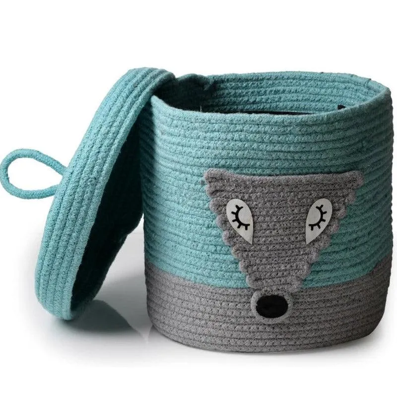 Foxo Charm Natural Fiber Kids Storage Basket