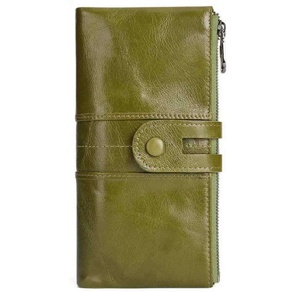 Genuine leather ladies clutch