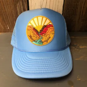 GRAND CANYON NATIONAL PARK High Crown Summer Foam Front/Mesh Back - Columbia Blue