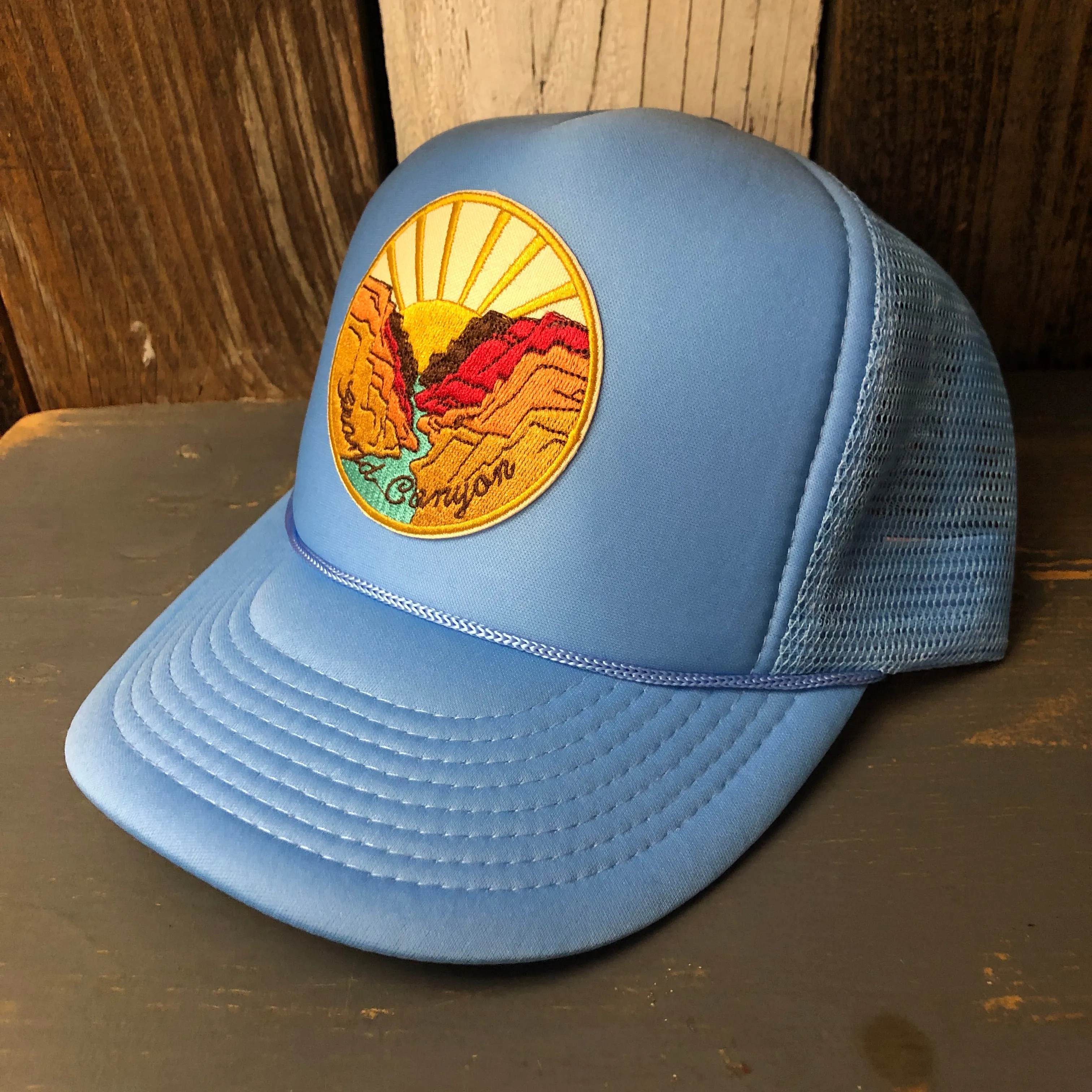 GRAND CANYON NATIONAL PARK High Crown Summer Foam Front/Mesh Back - Columbia Blue