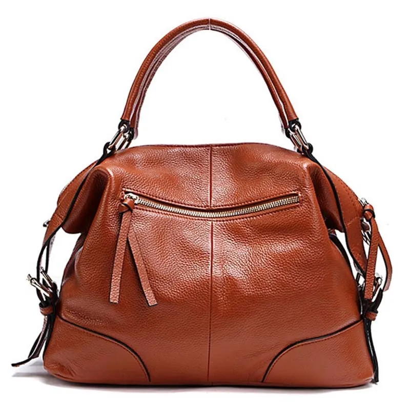 Great Bag for Everyday Women Genuine Leather Handbag Shoulder Bags Casual Women Bag Totes
