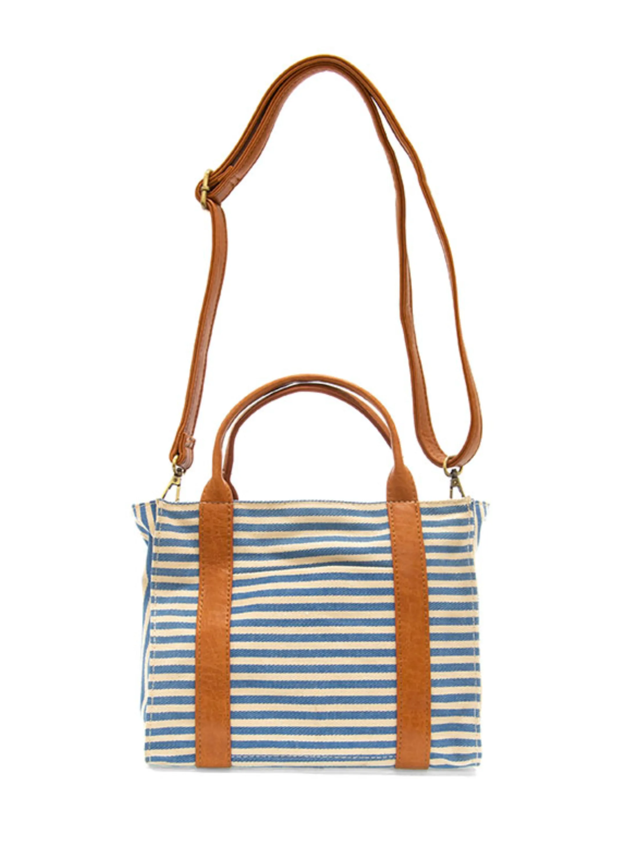 Gwen Striped Canvas Tote [Navy/White-L8169]
