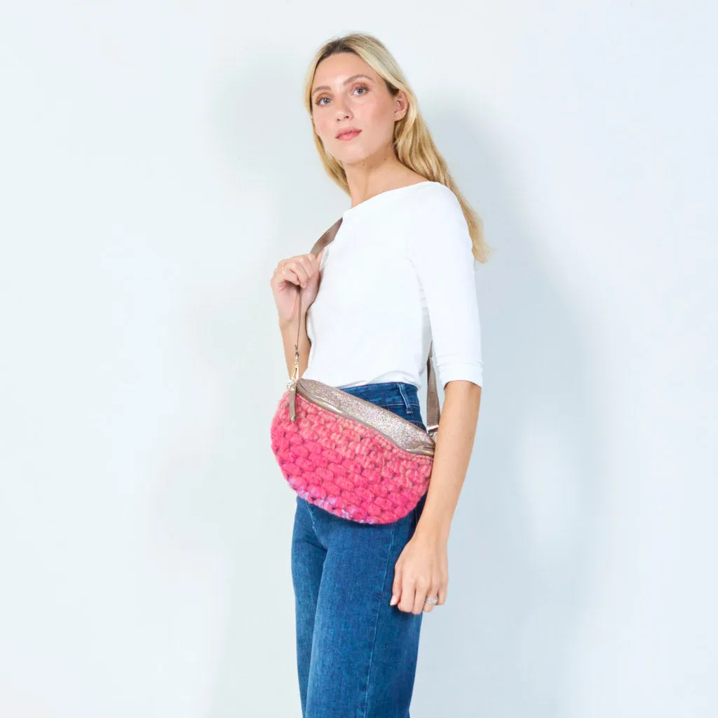 Handwoven wool crossbody bag wholesale