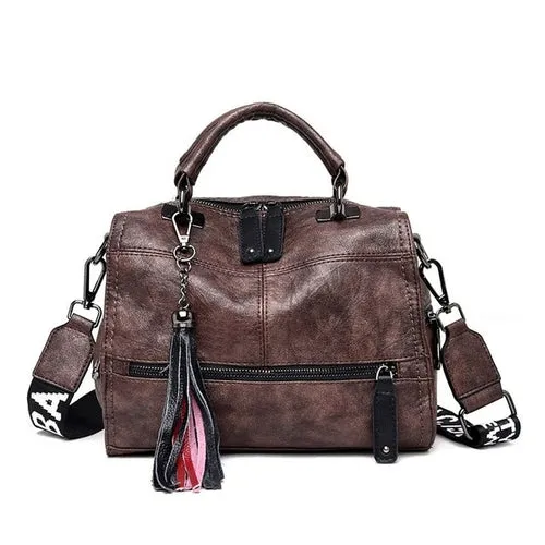 High Quality Leather Tassel Luxury Brand Handbags Women Bags Designer