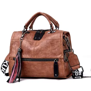 High Quality Leather Tassel Luxury Brand Handbags Women Bags Designer