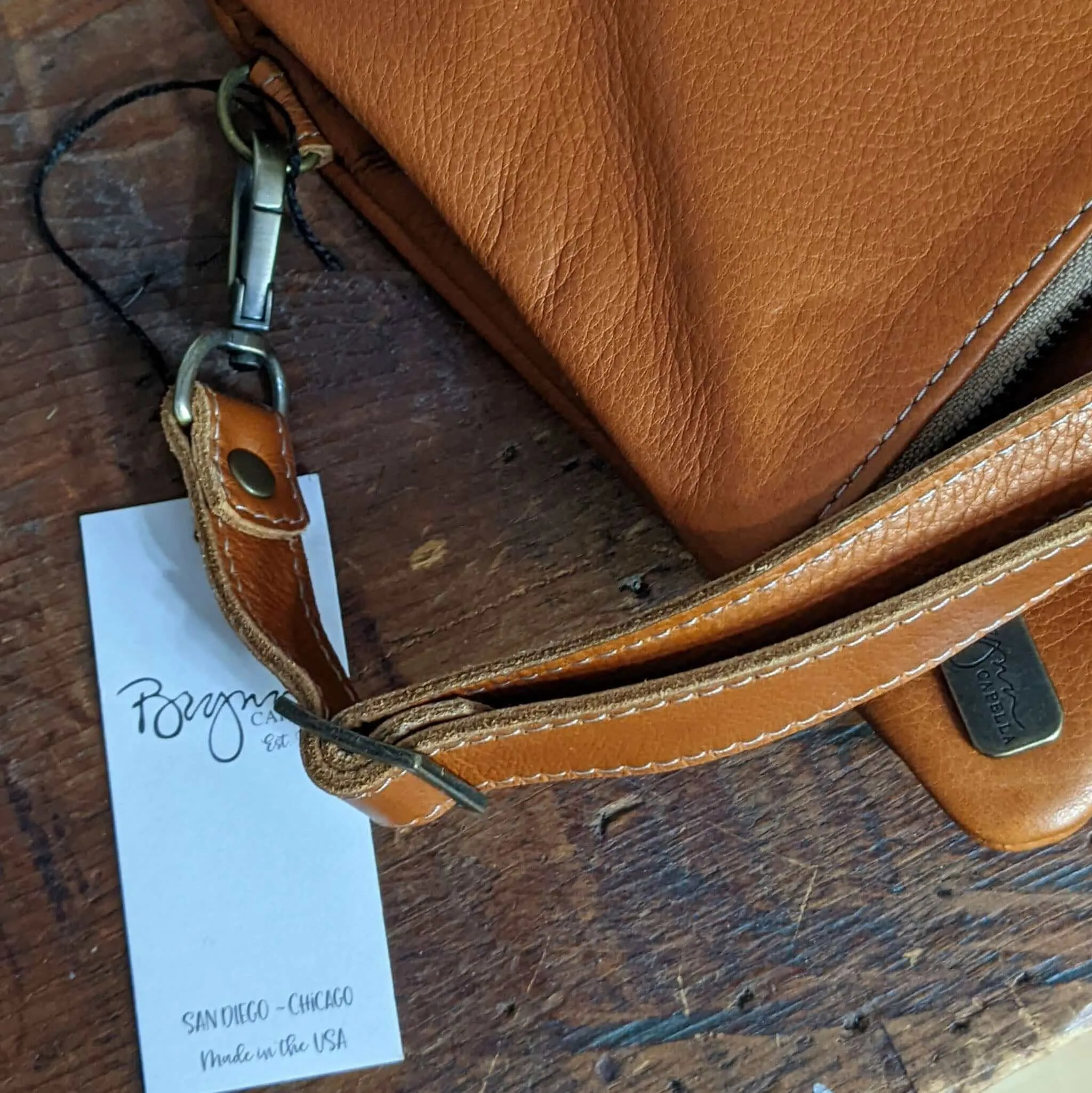 Jenne Foldover Crossbody - Whiskey