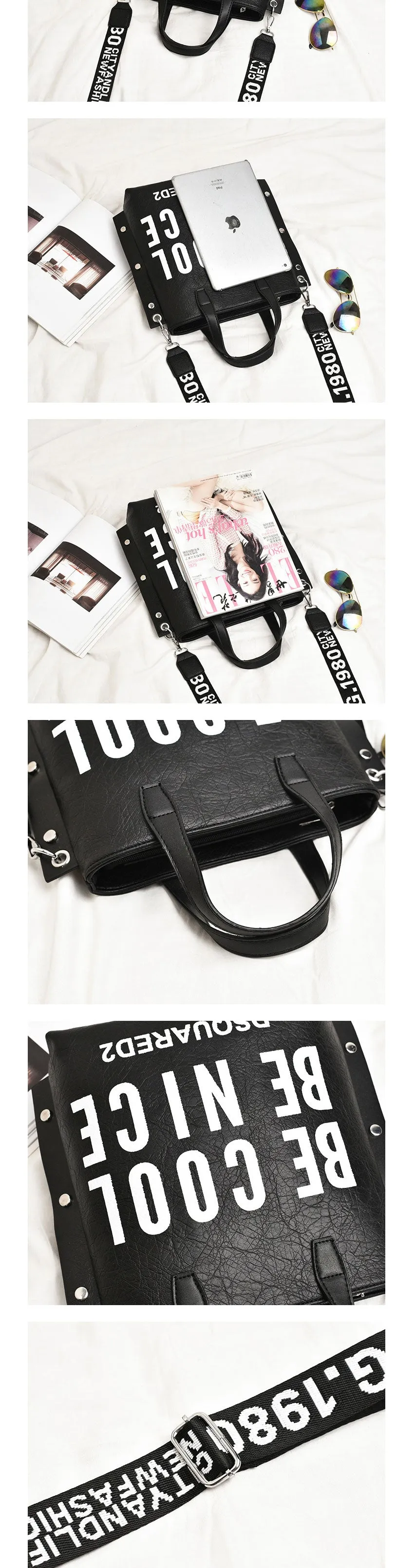 Ladies Cool Chic Crossbody Fashion Bags Female Designer Fashion Handbag Soft Messenger Shoulder Bags Large Shopping Tote