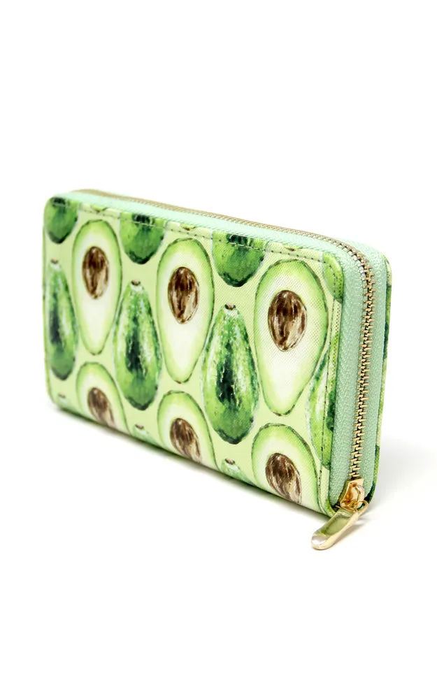 LOA184 Avocado 3D Hologram Clutch Wallet
