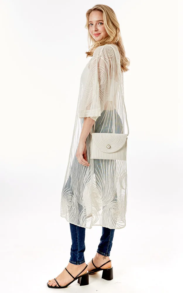LOA379 Solid Color Micro Straw Crossbody Bag